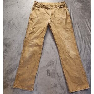 Dickies Jeans Mens 34x32 Tan Relaxed Fit Heavyweight Duck Carpenter Pants Denim
